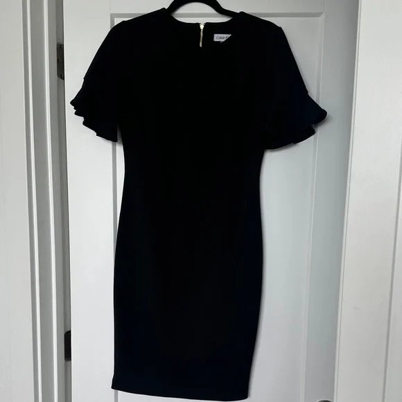 CK Short Ruffle Sleeve LBD - Picture 1 of 7
